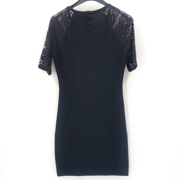 AQUA Black Cashmere Sweater Dress - Picture 2 of 3